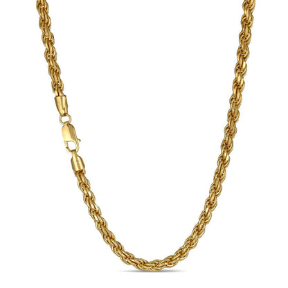 #1 Bestseller Rope Chain Necklace - 14k Gold Vermeil 925 Sterling Silver - 18"-30" - 6mm