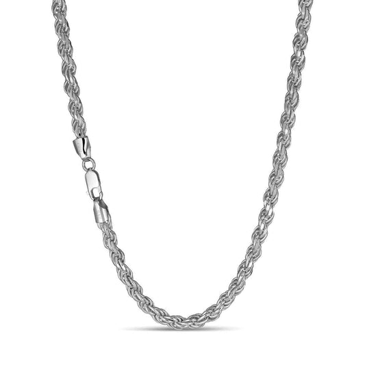 #1 Bestseller Rope Chain Necklace - 925 Sterling Silver - 18"-30" - 6mm