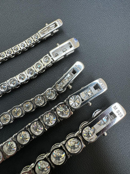 #1 BESTSELLER Tennis Chain Necklace Iced Out CZ Stones - 14k Gold Vermeil Or 925 Silver - 3mm-7mm - 16"-30"