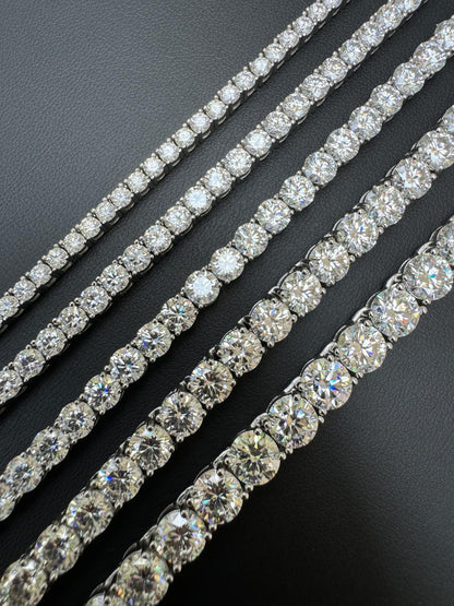 #1 BESTSELLER Tennis Chain Necklace Iced Out CZ Stones - 14k Gold Vermeil Or 925 Silver - 3mm-7mm - 16"-30"