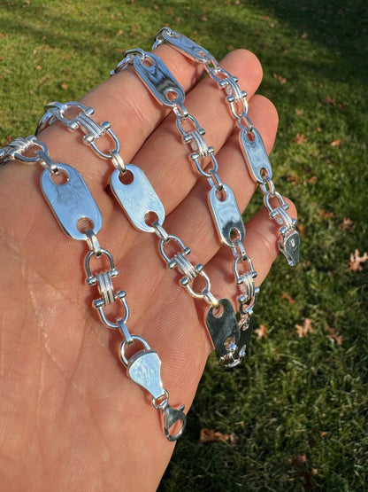 Custom Ferragamo Mariner Link Chain Necklace - 925 Sterling Silver - 18"-28" - 10mm