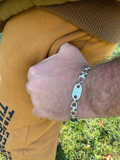 Custom Ferragamo Mariner Link Chain Necklace - 925 Sterling Silver - 18"-28" - 10mm