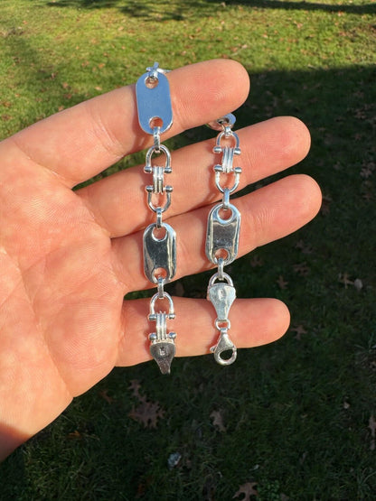 Custom Ferragamo Mariner Link Chain Necklace - 925 Sterling Silver - 18"-28" - 10mm