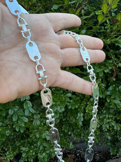 Custom Ferragamo Mariner Link Chain Necklace - 925 Sterling Silver - 18"-28" - 10mm