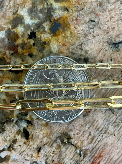 Paperclip Chain Necklace - 14k Gold Vermeil 925 Sterling Silver - 14"-24" - 2.5mm-4mm