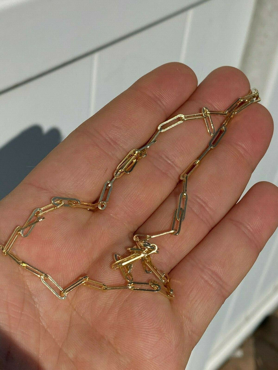 Paperclip Chain Necklace - 14k Gold Vermeil 925 Sterling Silver - 14"-24" - 2.5mm-4mm