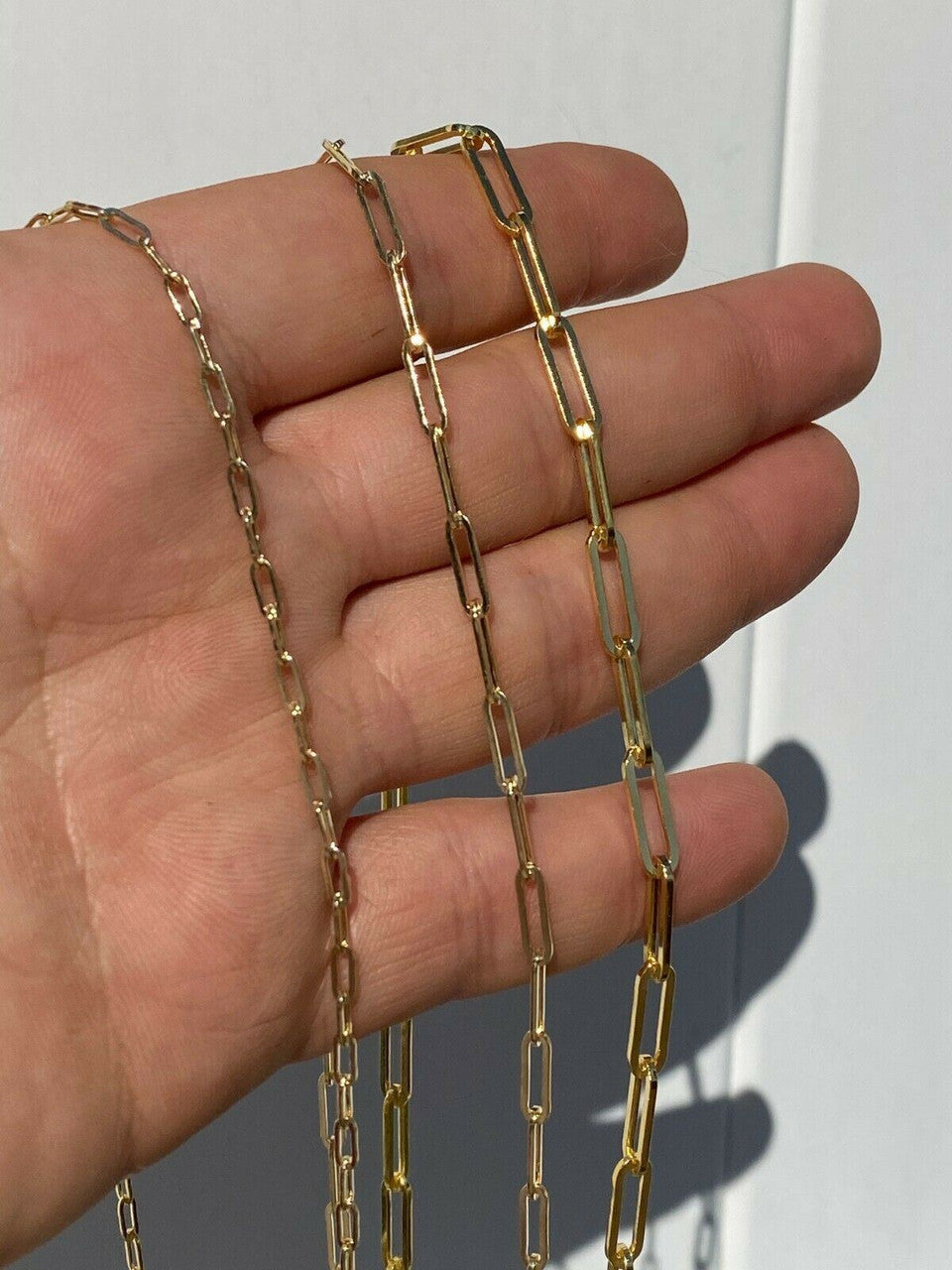 Paperclip Chain Necklace - 14k Gold Vermeil 925 Sterling Silver - 14"-24" - 2.5mm-4mm