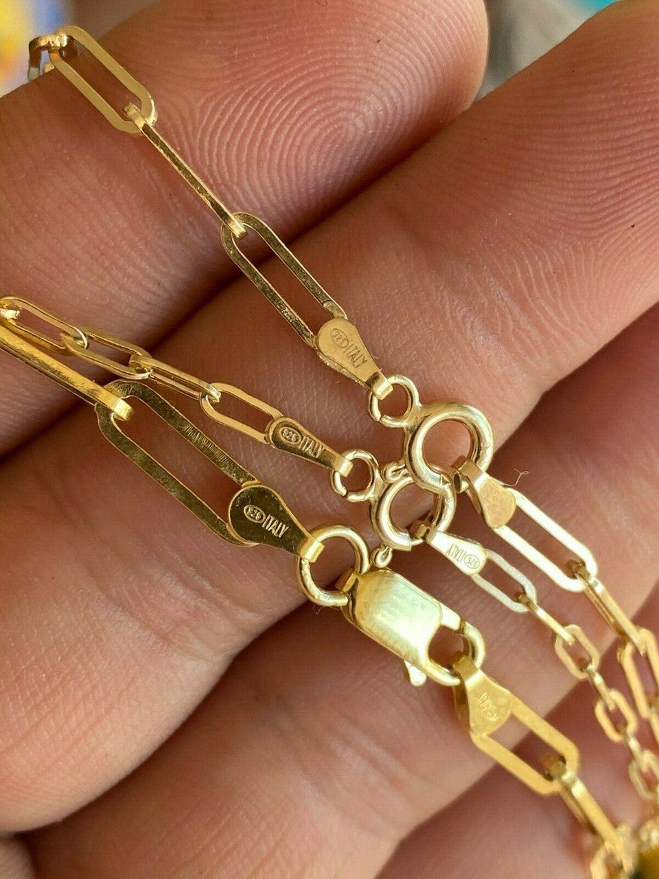 Paperclip Chain Necklace - 14k Gold Vermeil 925 Sterling Silver - 14"-24" - 2.5mm-4mm