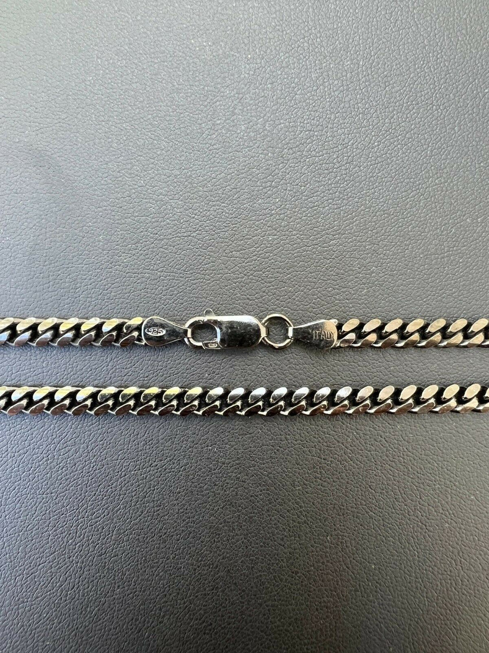 Miami Cuban Link Chain Necklace - Black Rhodium Over 925 Sterling Silver - 16"-30" - 5mm