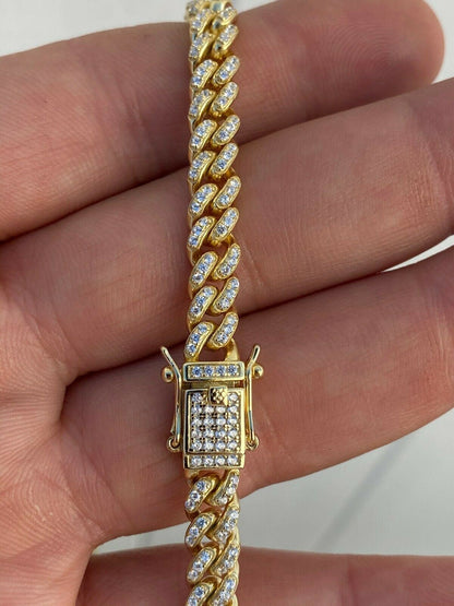 Everyday Wear Miami Cuban Link Chain Necklace Iced Out CZ Stones - 14k Gold Vermeil 925 Silver - 6mm- 16-30" $264.00 - $482.00 Add to Wish List Share Facebook  Email  Twitter  Linkedin  Pinterest