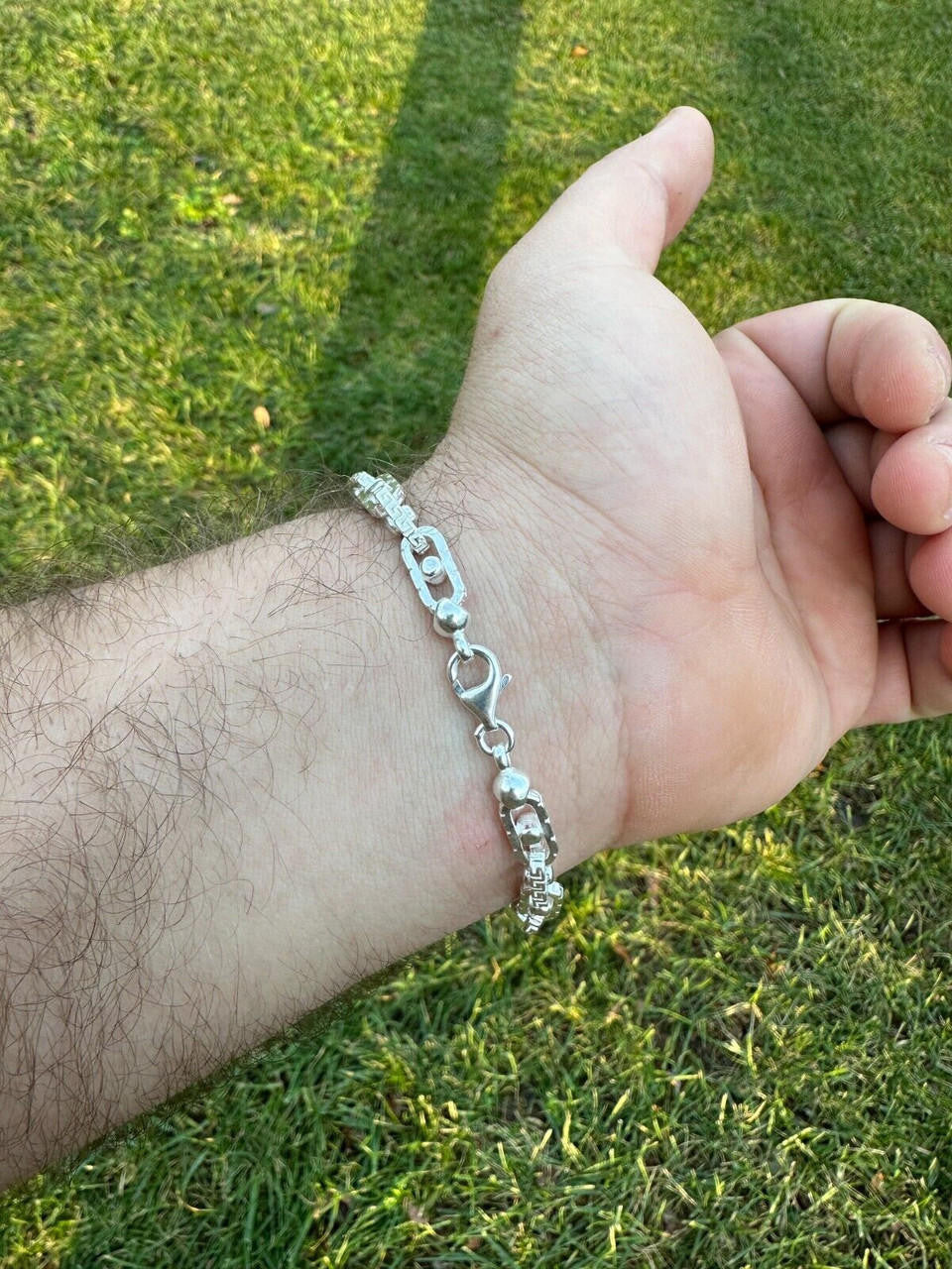 Greek Key Chain Necklace Or Bracelet - 925 Sterling Silver - 7"-28" - 7mm