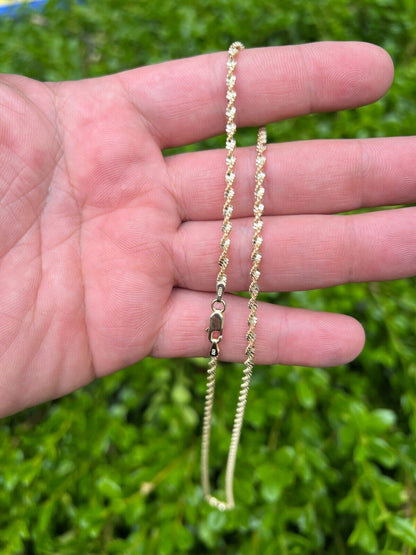 Singapore Rope Chain Necklace - 14k Gold Vermeil 925 Sterling Silver - 14"-30" - 2.5mm