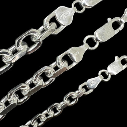 Anchor Cable Chain Necklace Or Bracelet - 925 Sterling Silver - 7"-30" - 4mm-8mm