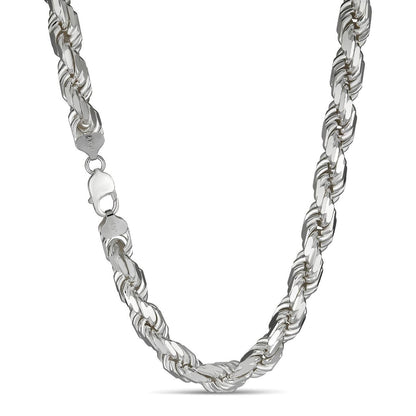 BIG BOSS Rope Chain Necklace - 925 Sterling Silver - 18"-30" - 11mm
