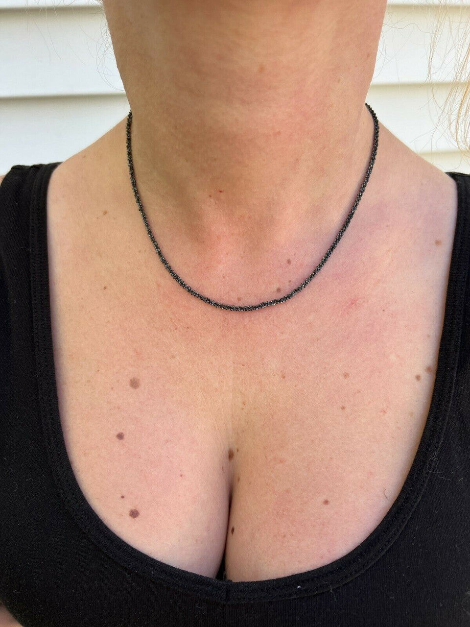 Sparkle Link Chain Necklace - Black Rhodium Over 925 Sterling Silver - 14"-24" - 3mm