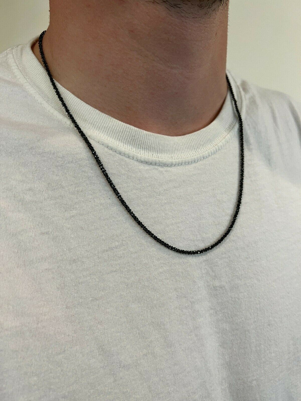 Sparkle Link Chain Necklace - Black Rhodium Over 925 Sterling Silver - 14"-24" - 3mm