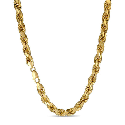 BOSS Rope Chain Necklace - 14k Gold Vermeil 925 Sterling Silver - 18"-30" - 8mm