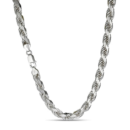 BOSS Rope Chain Necklace - 925 Sterling Silver - 18"-30" - 8mm