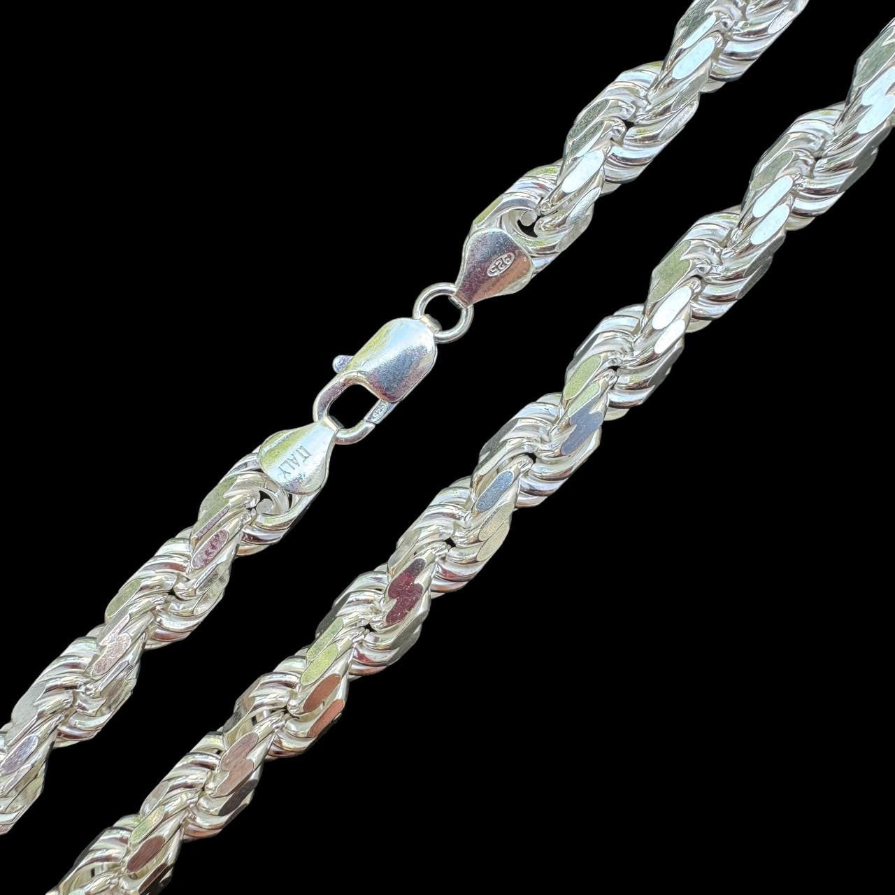 BOSS Rope Chain Necklace - 925 Sterling Silver - 18"-30" - 8mm