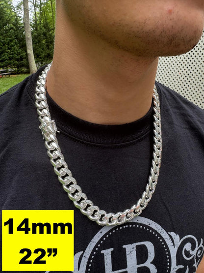 BUDGET Miami Cuban Link Chain Necklace Or Bracelet - 925 Sterling Silver - 7-30" - 5-14mm