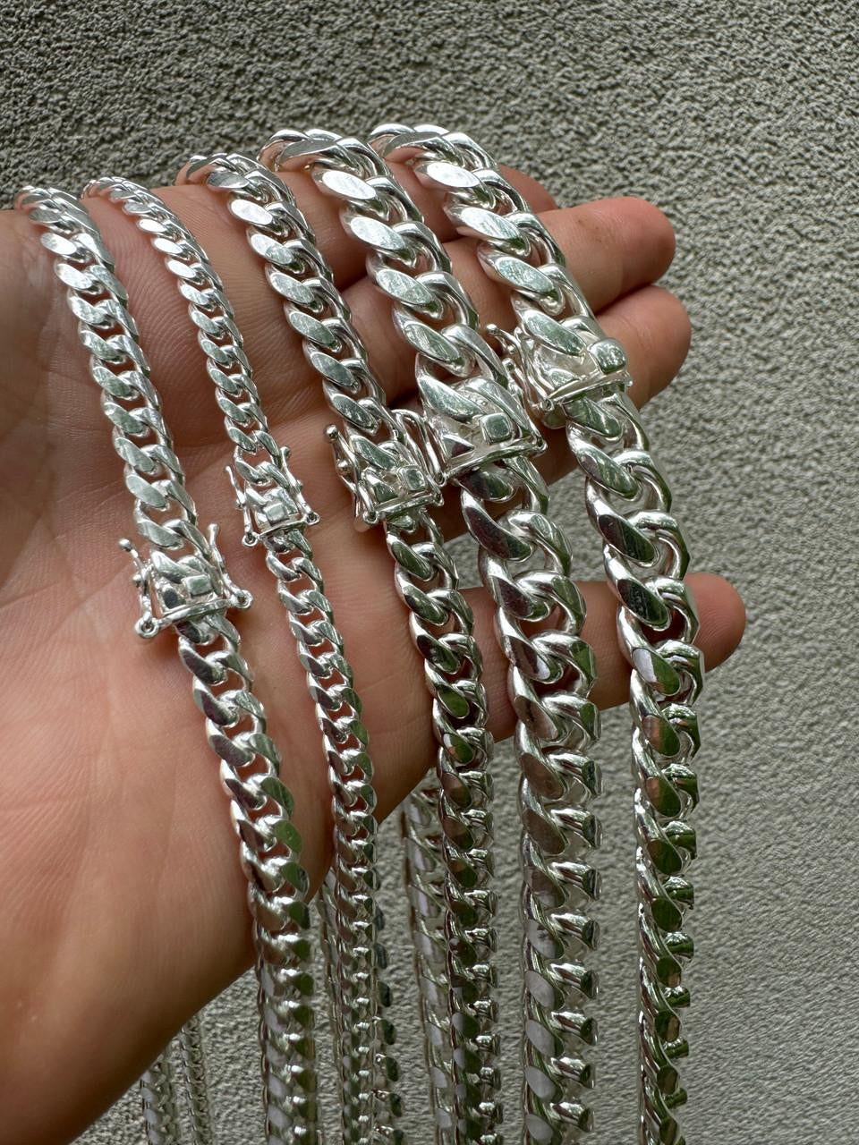 BUDGET Miami Cuban Link Chain Necklace Or Bracelet - 925 Sterling Silver - 7-30" - 5-14mm