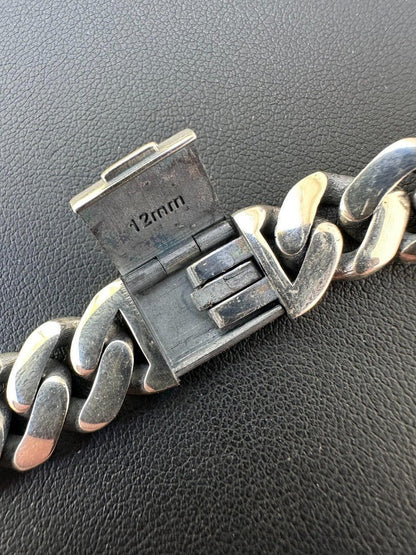 Cancun Cuban Link Chain Necklace Sleek Clasp - 925 Sterling Silver - 18"-28" - 6mm-12mm