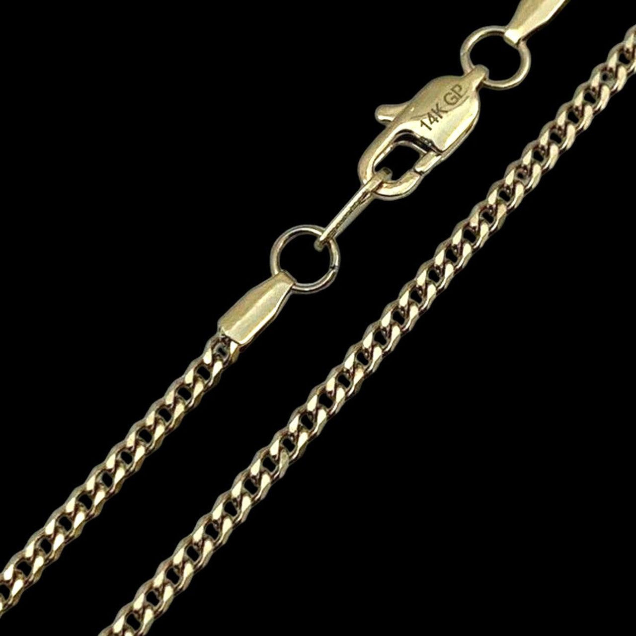 Cuban Link Chain Necklace - 14k Yellow Gold Plated Stainless Steel - 18"-30" - 3mm