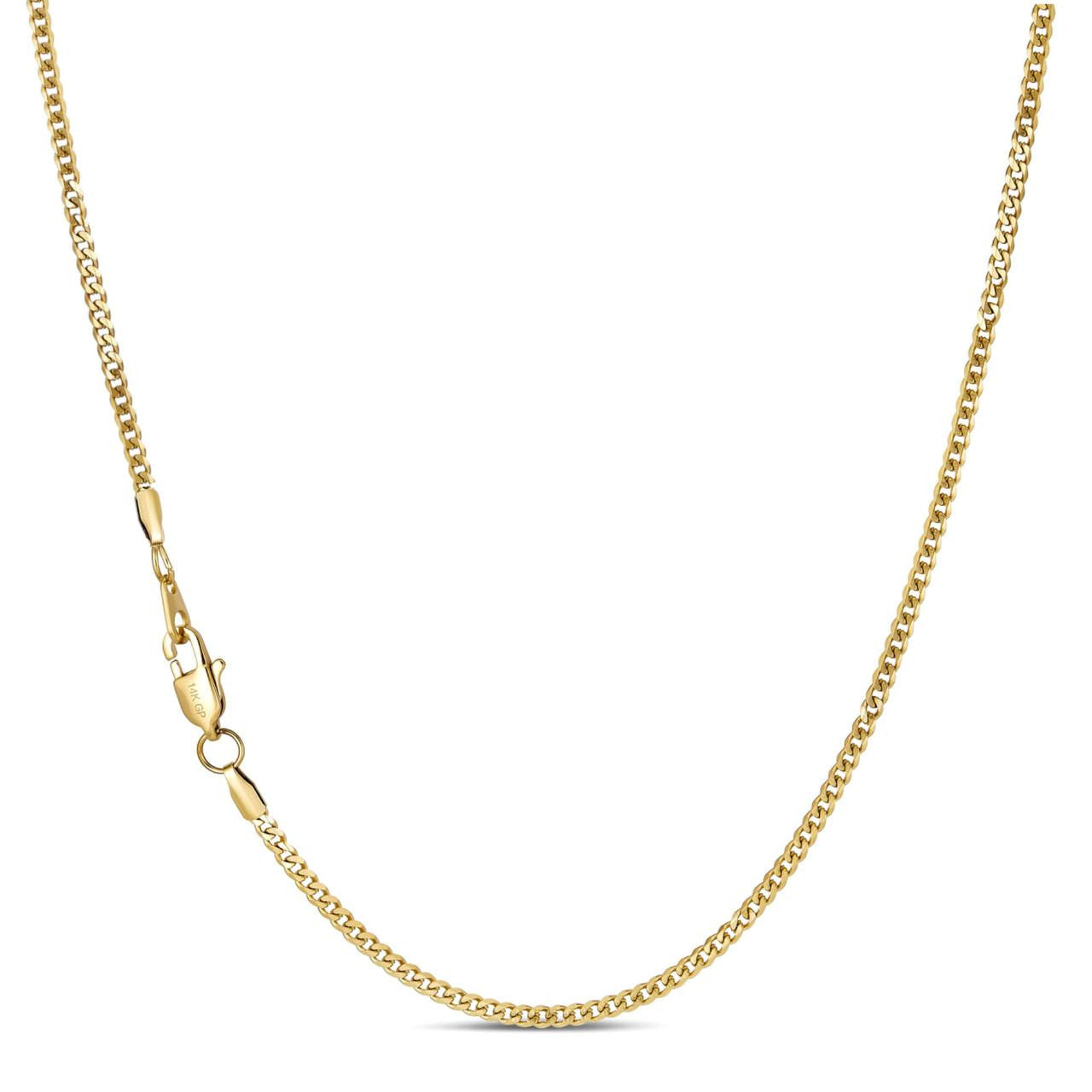 Cuban Link Chain Necklace - 14k Yellow Gold Plated Stainless Steel - 18"-30" - 3mm