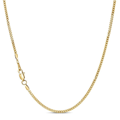 Cuban Link Chain Necklace - 14k Yellow Gold Plated Stainless Steel - 18"-30" - 3mm