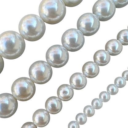 Cultured Pearl Chain Necklace - 925 Silver - 14"-28" - 4mm-10mm