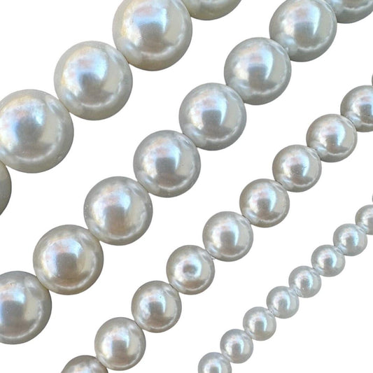 Cultured Pearl Chain Necklace - 925 Silver - 14"-28" - 4mm-10mm