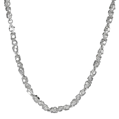 Custom Nugget Chain Necklace - 925 Sterling Silver - 18"-30" - 5mm