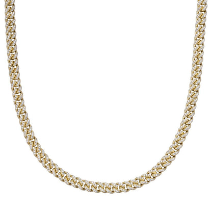 Everyday Wear Miami Cuban Link Chain Necklace Iced Out CZ Stones - 14k Gold Vermeil 925 Silver - 6mm- 16-30" $264.00 - $482.00 Add to Wish List Share Facebook  Email  Twitter  Linkedin  Pinterest