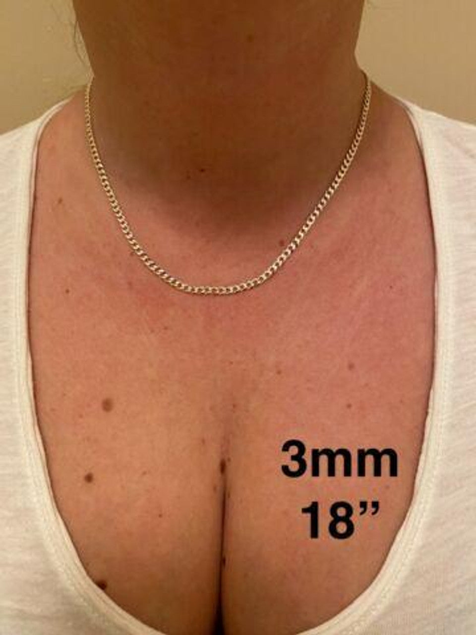 Flat Curb Cuban Chain Necklace - Two Tone Diamond Cut 14k Gold Vermeil 925 Sterling Silver - 16"-30" - 3mm-10.5mm