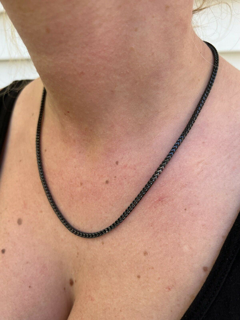 Franco Chain Necklace - Black Rhodium Over 925 Sterling Silver - 16"-30" - 2.5mm