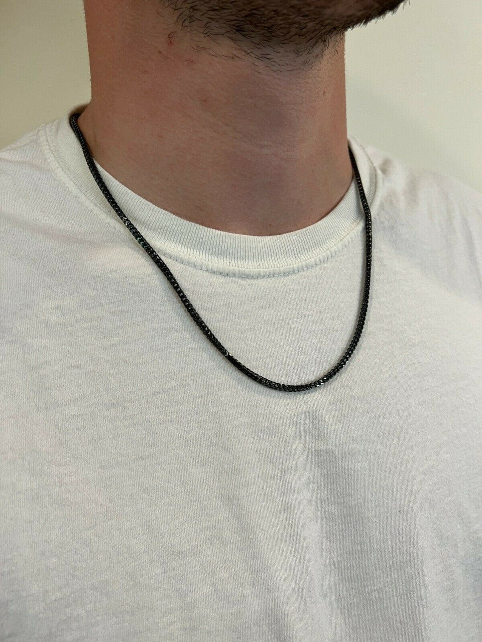 Franco Chain Necklace - Black Rhodium Over 925 Sterling Silver - 16"-30" - 2.5mm