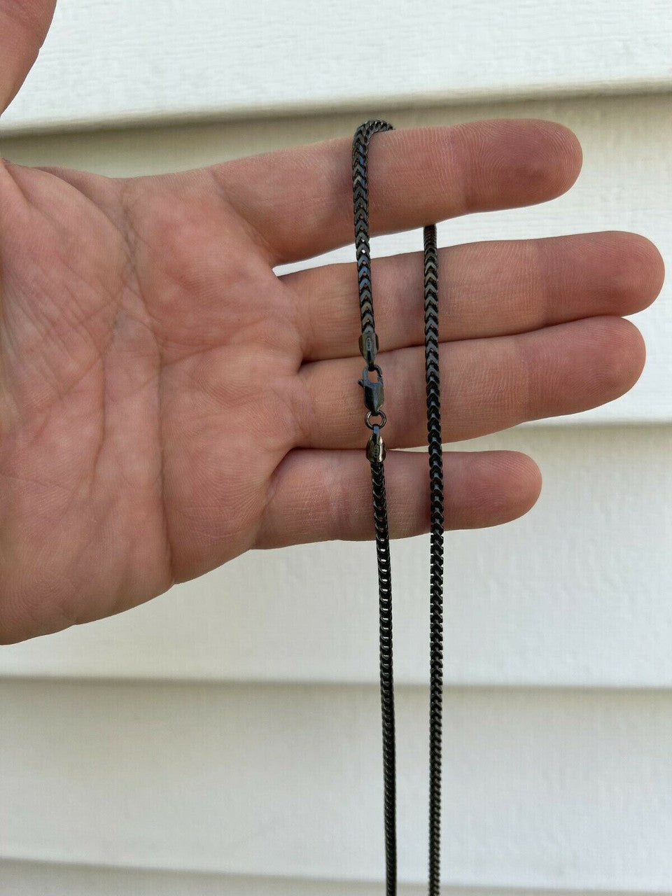 Franco Chain Necklace - Black Rhodium Over 925 Sterling Silver - 16"-30" - 2.5mm