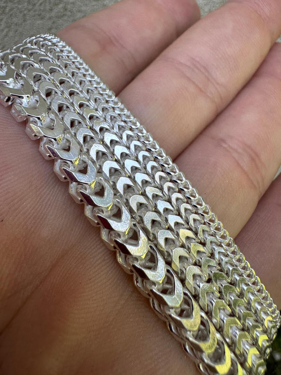 Franco Link Chain Necklace - 925 Sterling Silver - 16"-30" - 2mm-5mm