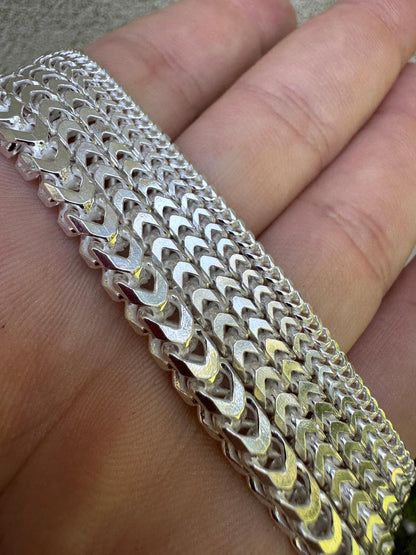 Franco Link Chain Necklace - 925 Sterling Silver - 16"-30" - 2mm-5mm
