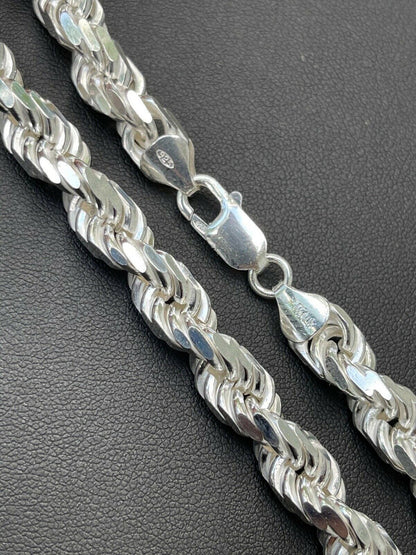 BOSS Rope Chain Necklace - 925 Sterling Silver - 18"-30" - 8mm