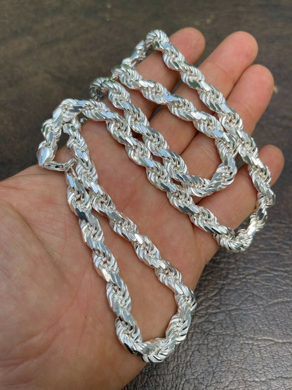 BOSS Rope Chain Necklace - 925 Sterling Silver - 18"-30" - 8mm