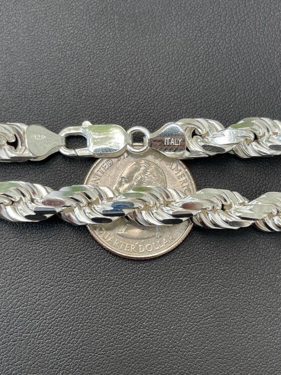 BOSS Rope Chain Necklace - 925 Sterling Silver - 18"-30" - 8mm