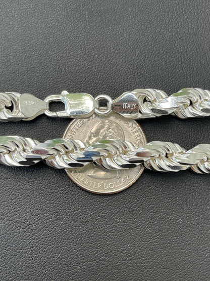 BOSS Rope Chain Necklace - 925 Sterling Silver - 18"-30" - 8mm