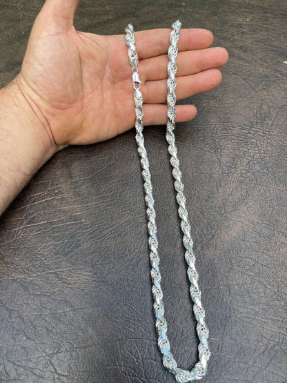 BOSS Rope Chain Necklace - 925 Sterling Silver - 18"-30" - 8mm