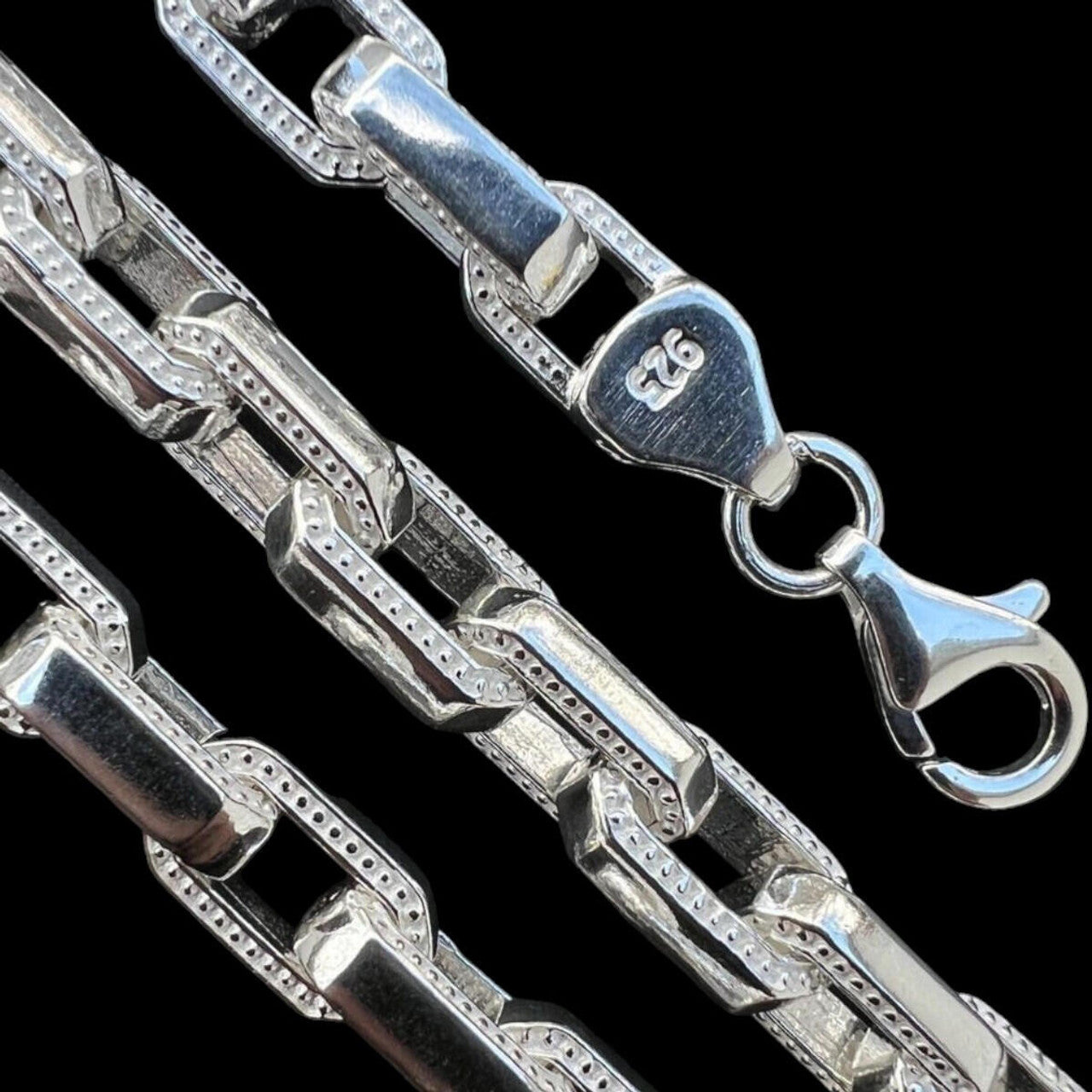 Hermes Rolo Chain Necklace Or Bracelet - 925 Sterling Silver - 7"-24" - 7mm