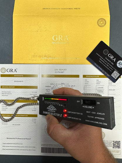 MOISSANITE CLASP Franco Chain Necklace - Stainless Steel W. 925 Silver Clasp - 18"-30" - 4mm-6mm