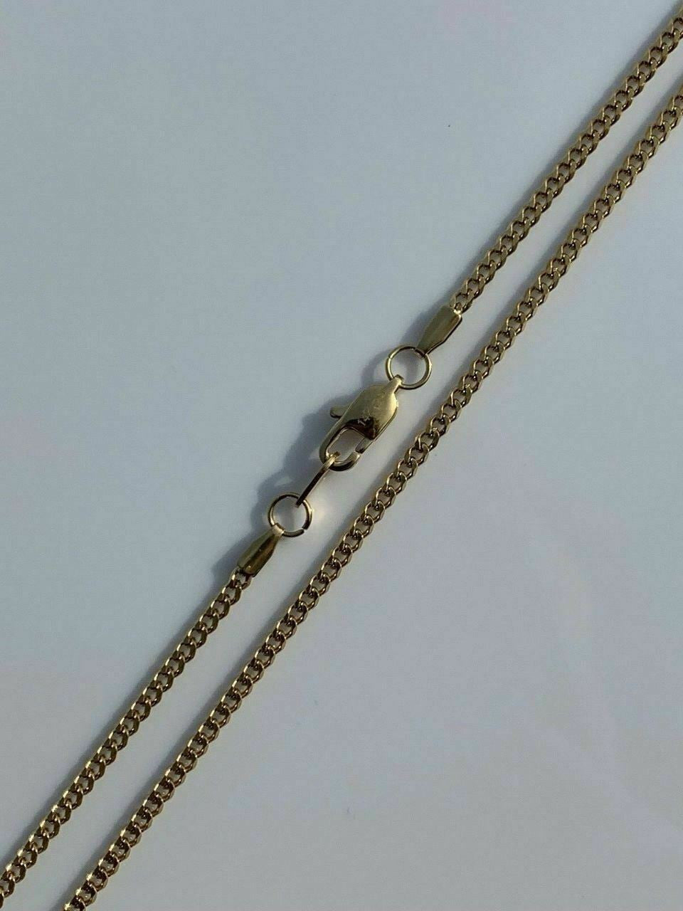 Cuban Link Chain Necklace - 14k Yellow Gold Plated Stainless Steel - 18"-30" - 3mm