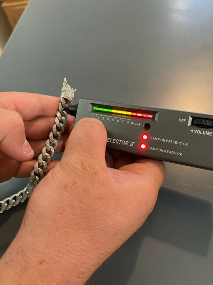 MOISSANITE Flat Miami Cuban Link Chain Necklace Iced Out - 925 Silver - 12mm - 16-30"