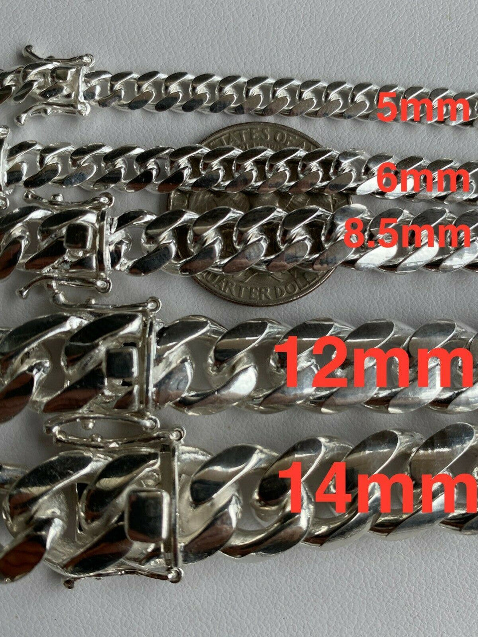 BUDGET Miami Cuban Link Chain Necklace Or Bracelet - 925 Sterling Silver - 7-30" - 5-14mm