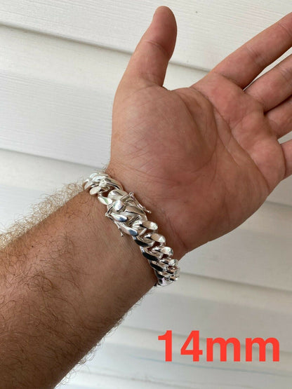 BUDGET Miami Cuban Link Chain Necklace Or Bracelet - 925 Sterling Silver - 7-30" - 5-14mm